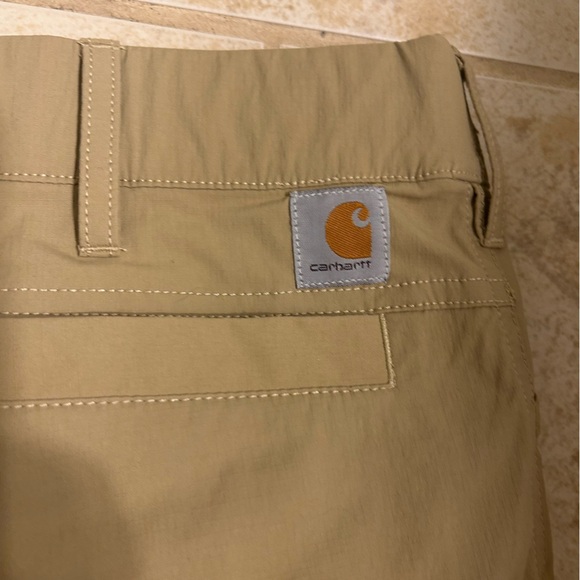 New Without Tags Women’s Carhartt Tan Straight Fit Cargo Shorts - Picture 3 of 9